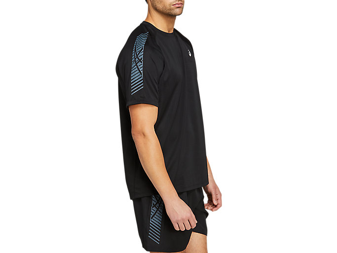 Topy Asics Icon Kratke Sleeve Panske Čierne Siva | 37259-SUJC