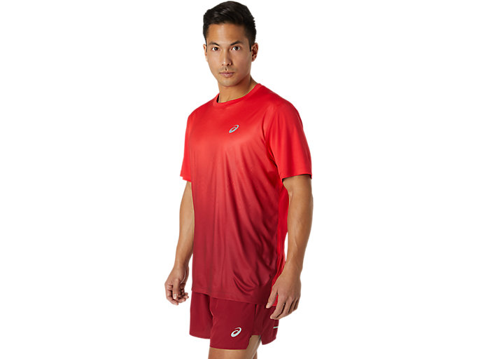 Topy Asics Kasane Kratke Sleeve Panske Červené Bordove | 91264-FCAR