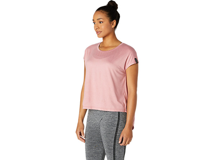 Topy Asics Kratke Sleeve Damske Ruzove | 89571-AHGN