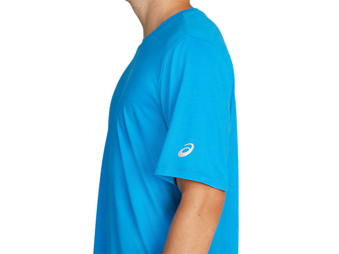 Topy Asics Kratke Sleeve Heather Tech Panske Modre | 30678-KTPM