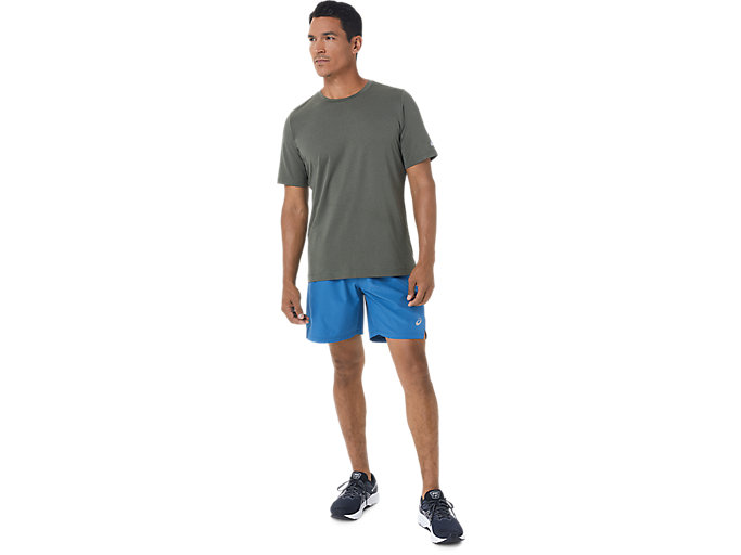 Topy Asics Kratke Sleeve Heather Tech Panske Zelene | 38509-CPIG