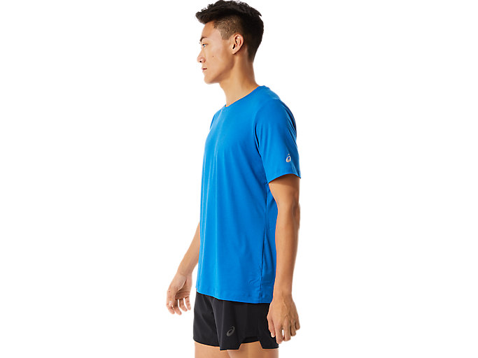 Topy Asics Kratke Sleeve Heather Tech Panske Modre | 39618-CPYL