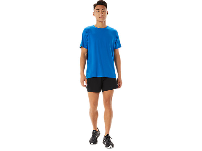 Topy Asics Kratke Sleeve Heather Tech Panske Modre | 39618-CPYL