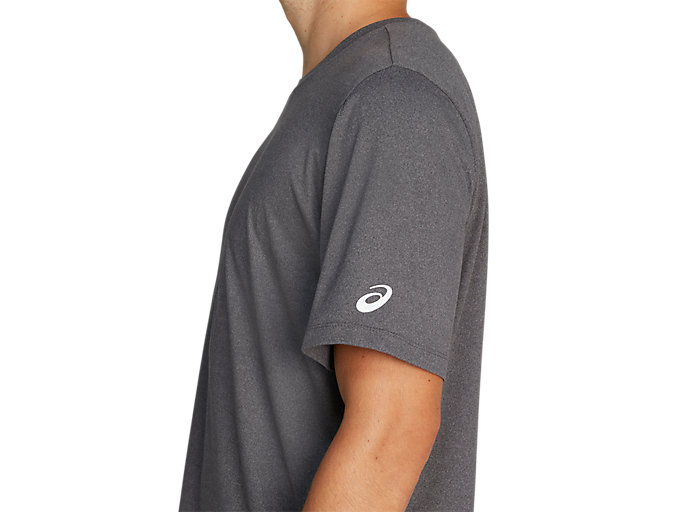 Topy Asics Kratke Sleeve Heather Tech Panske Tmavo Siva | 72635-AIOX