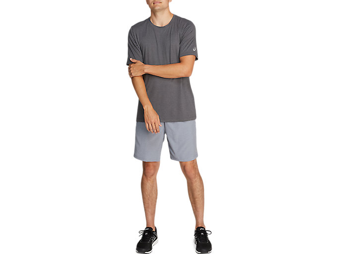 Topy Asics Kratke Sleeve Heather Tech Panske Tmavo Siva | 72635-AIOX