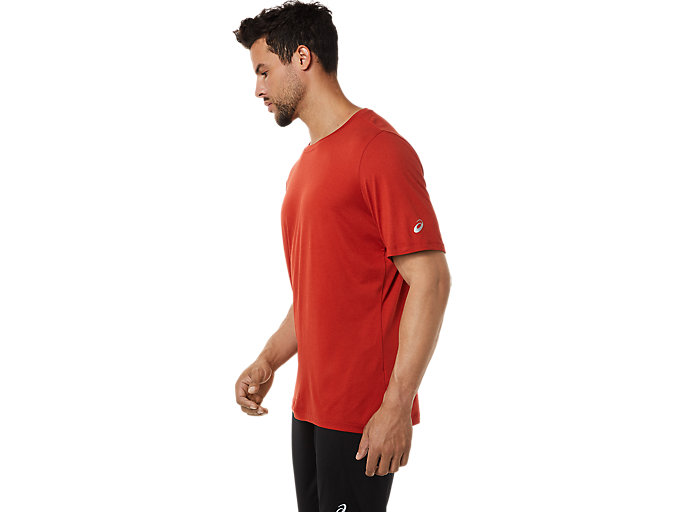 Topy Asics Kratke Sleeve Heather Tech Panske Hnede | 93187-SOWC