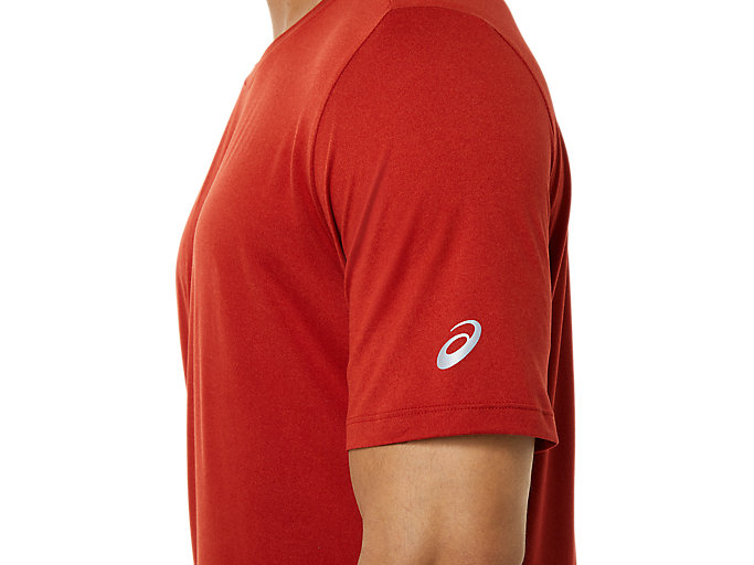 Topy Asics Kratke Sleeve Heather Tech Panske Hnede | 93187-SOWC