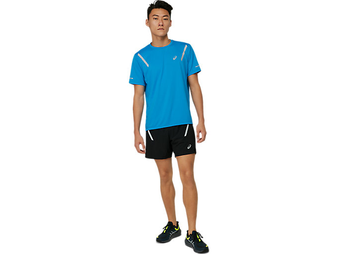 Topy Asics Lite-show Kratke Sleeve Panske Modre | 81364-JWMR