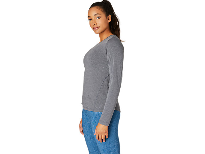 Topy Asics Long Sleeve Heather Damske Siva | 10839-VELG