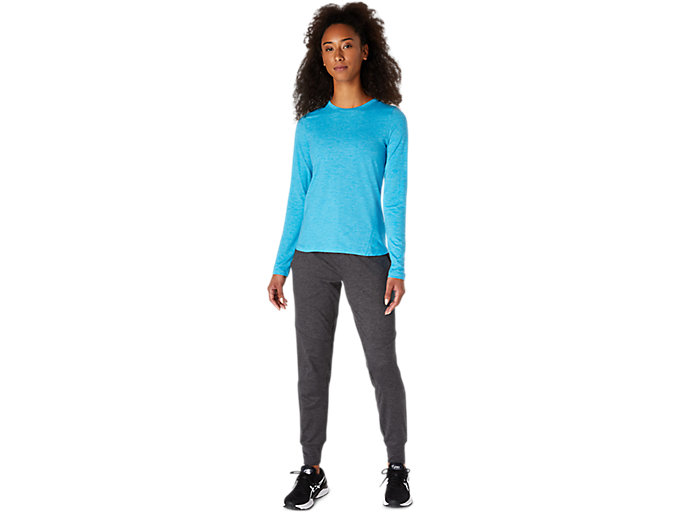 Topy Asics Long Sleeve Heather Damske Svetlo Tyrkysové | 93465-HTPY