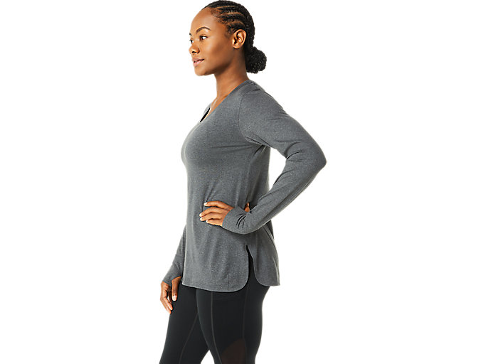 Topy Asics Long Sleeve Heather Damske Tmavo Siva | 64597-KVTC