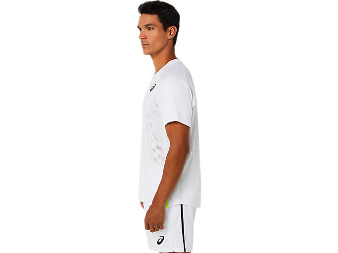 Topy Asics Match Kratke Sleeve Panske Biele | 46932-RUBI