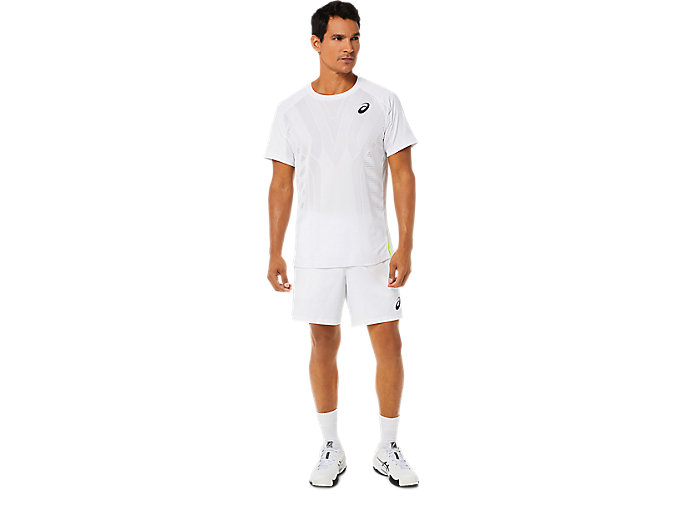 Topy Asics Match Kratke Sleeve Panske Biele | 46932-RUBI