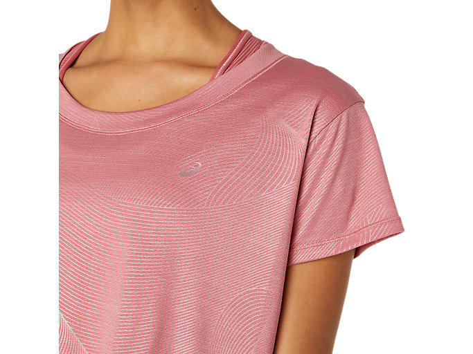 Topy Asics Nagare Kratke Sleeve Damske Ruzove | 83452-VUGA