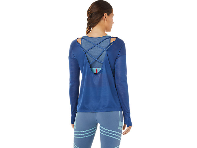 Topy Asics Open Back Long Sleeve Damske Tmavo Siva | 93751-ZUHN