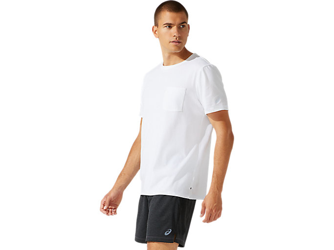 Topy Asics Patched Pocket Kratke Sleeve Panske Biele | 74028-OCUD