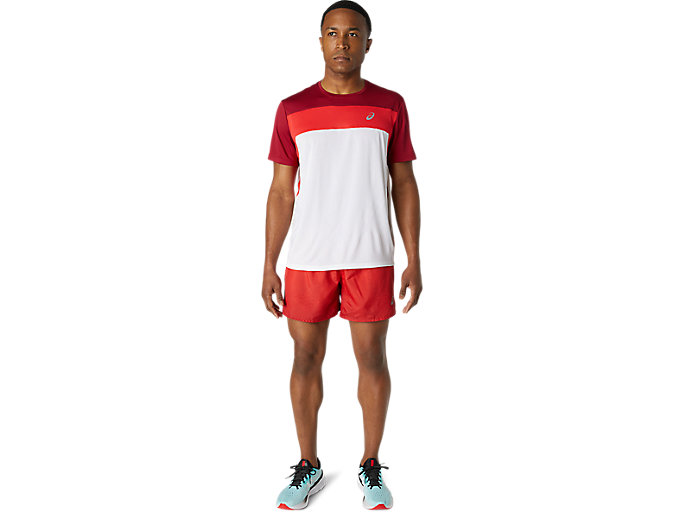 Topy Asics Race Kratke Sleeve Panske Biele | 87534-EWHM