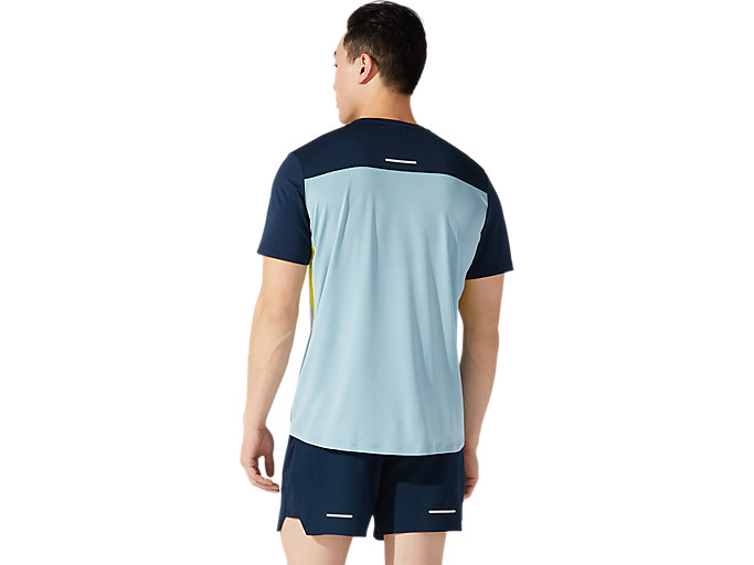 Topy Asics Race Kratke Sleeve Panske Modre | 62451-NSFB