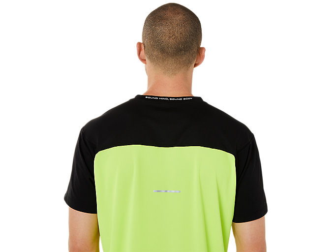 Topy Asics Race Kratke Sleeve Panske Čierne Zelene | 05189-DPWJ