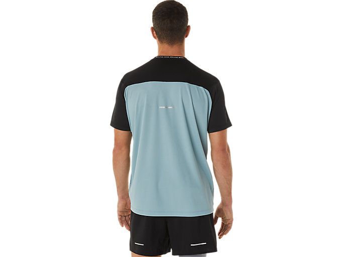 Topy Asics Race Kratke Sleeve Panske Čierne Svetlo Siva | 24361-UQGF