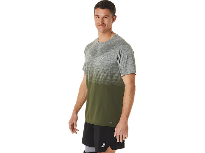 Topy Asics Seamless Kratke Sleeve Panske Zelene Čierne | 17953-NLZI