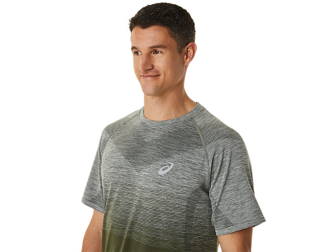 Topy Asics Seamless Kratke Sleeve Panske Zelene Čierne | 17953-NLZI