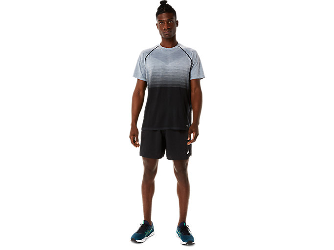 Topy Asics Seamless Kratke Sleeve Panske Čierne Siva | 52869-BKWV