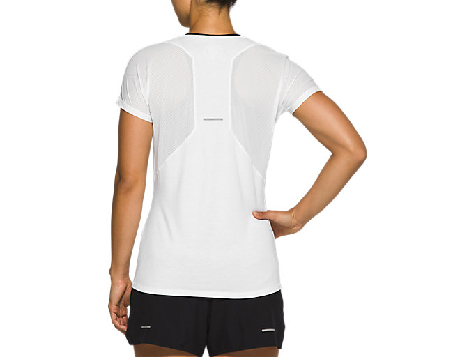 Topy Asics V-neck Kratke Sleeve Damske Biele | 16745-KCOI