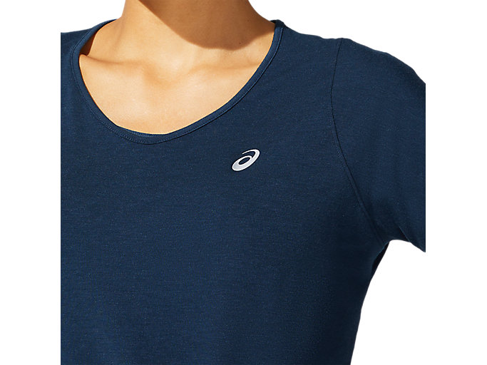 Topy Asics V-neck Kratke Sleeve Damske Modre | 29368-ZQPL