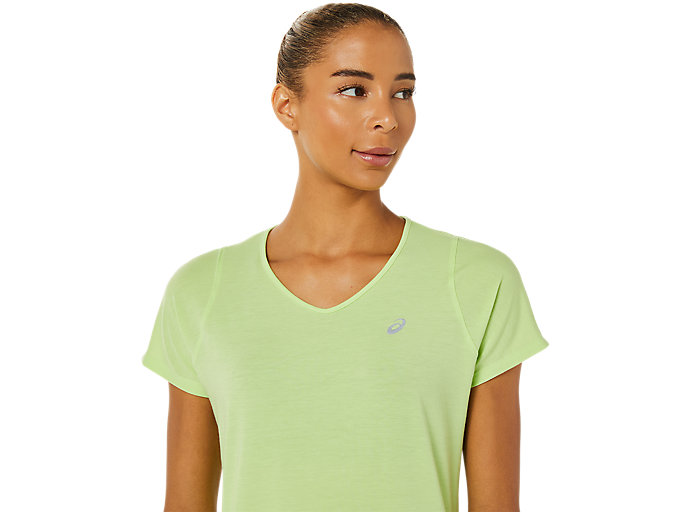 Topy Asics V-neck Kratke Sleeve Damske Svetlo Zelene | 39742-UFPC