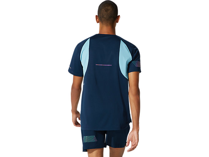 Topy Asics Visibility Kratke Sleeve Panske Modre Modre | 60452-MITY