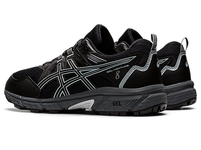 Trailove Bezecke Tenisky Asics Gel-venture 8 (D) Panske Čierne Siva | 26983-LTHR