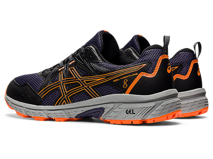 Trailove Bezecke Tenisky Asics Gel-venture 8 (4e) Panske Čierne Oranžové | 52036-NKUD