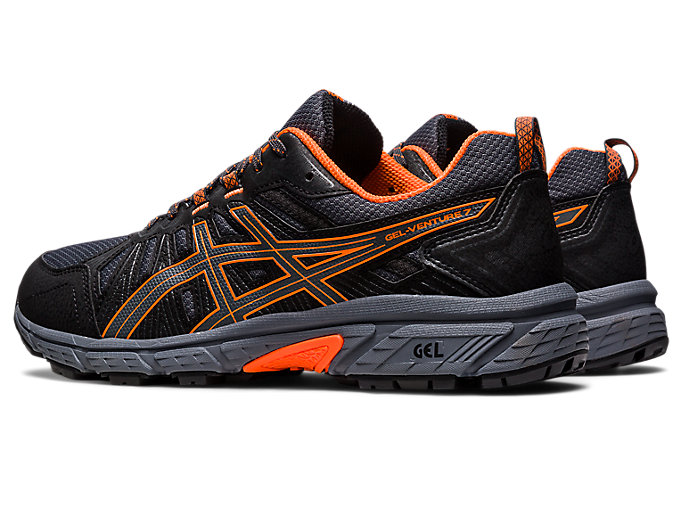 Trailove Bezecke Tenisky Asics Gel-venture 7 (4e) Panske Tmavo Siva Oranžové | 52761-HIOW