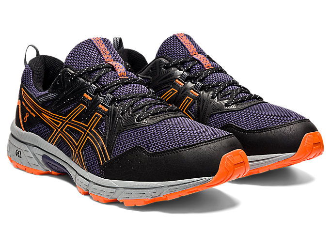 Trailove Bezecke Tenisky Asics Gel-venture 8 Panske Čierne Oranžové | 69458-VPOH