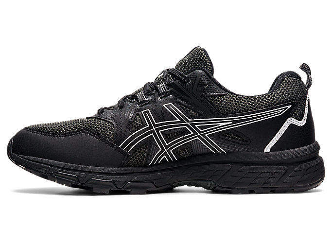 Trailove Bezecke Tenisky Asics Gel-venture 8 Panske Čierne Biele | 75406-EKZL