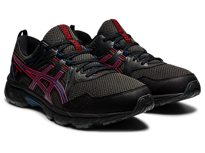 Trailove Bezecke Tenisky Asics Gel-venture 8 Panske Čierne Červené | 87015-QWDH