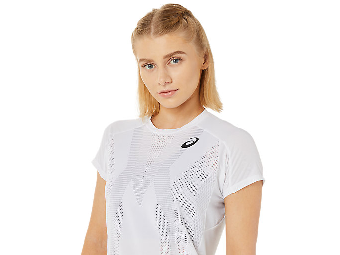 Tricko Asics Match Grafika Kratke Sleeve Tee Damske Biele | 89053-EXWL