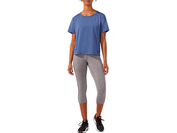 Tricko Asics Mesh Kratke Sleeve Crop Damske Tmavo Siva | 15064-XCHA