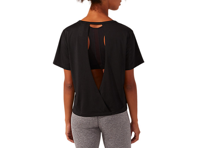 Tricko Asics Mesh Kratke Sleeve Crop Damske Čierne | 82135-LZWN