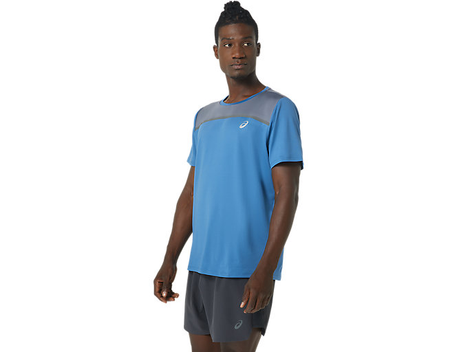 Tricko Asics Pr Lyte Kratke Sleeve Panske Modre | 16384-YNCQ