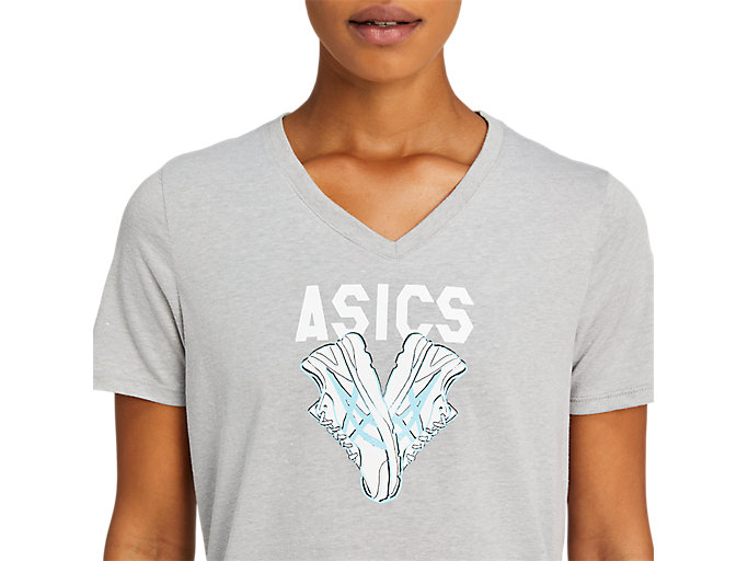 Tricko Asics Retro V-neck Damske Svetlo Siva | 26895-IVPH