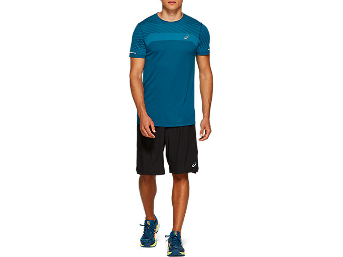 Tricko Asics Seamless Kratke Sleeve Texture Panske Tmavo Modre | 23184-WTRH