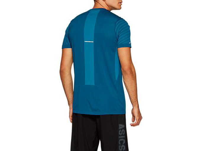 Tricko Asics Seamless Kratke Sleeve Texture Panske Tmavo Modre | 23184-WTRH